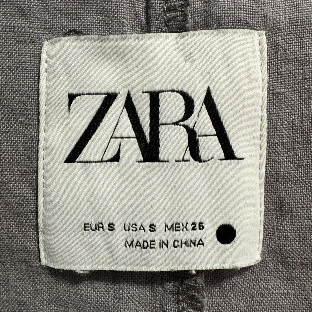 Zara Gray Lillian Linen Jumpsuit,  Utility Button Up, size‎ Small